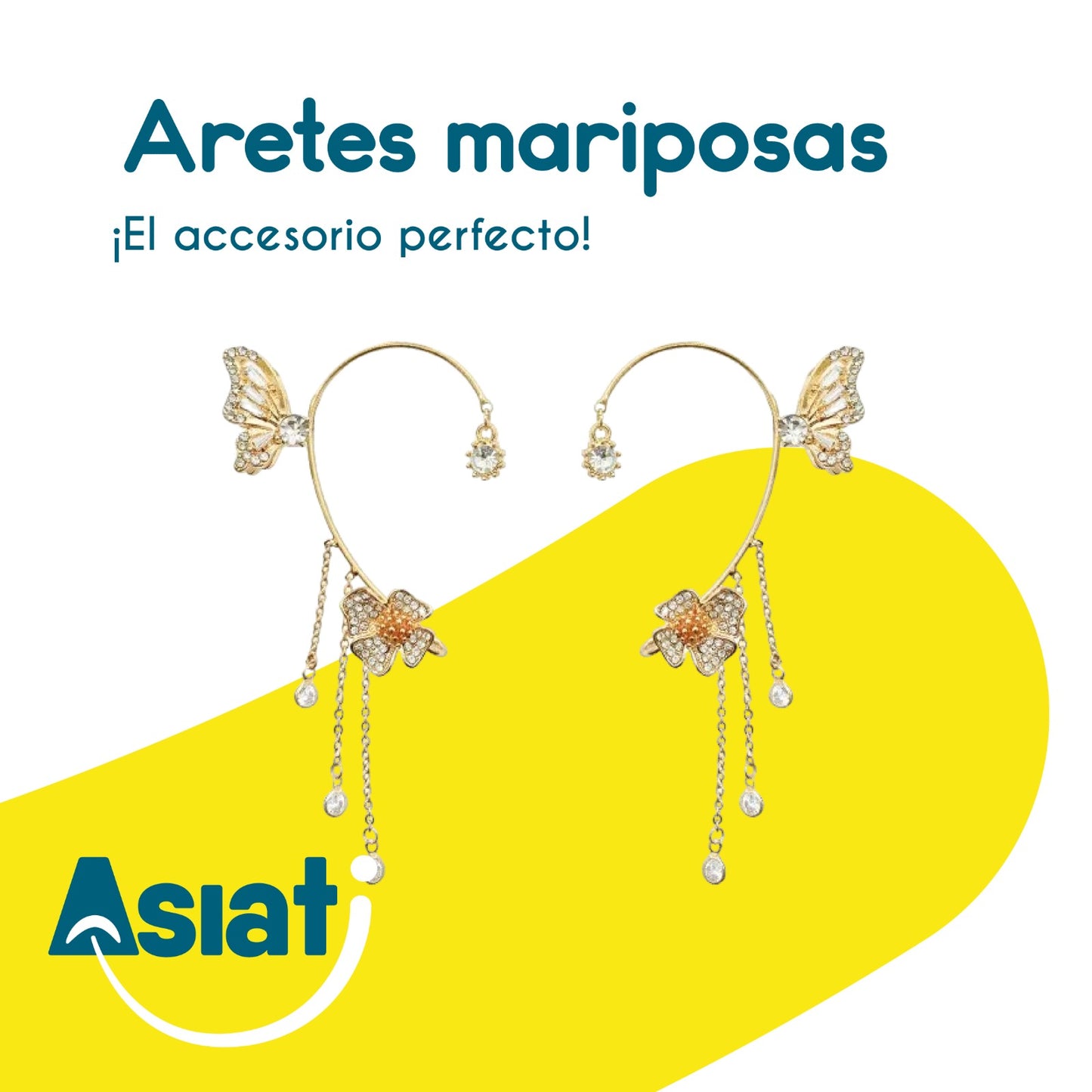 Arete Mariposa | Accesorio con Diseño de Mariposa Para Dama