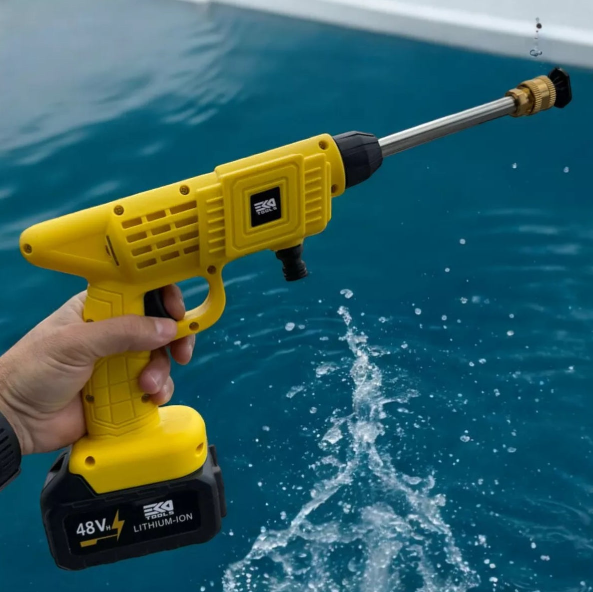 Hidrolavadora 48V 2 Baterías Amarilla